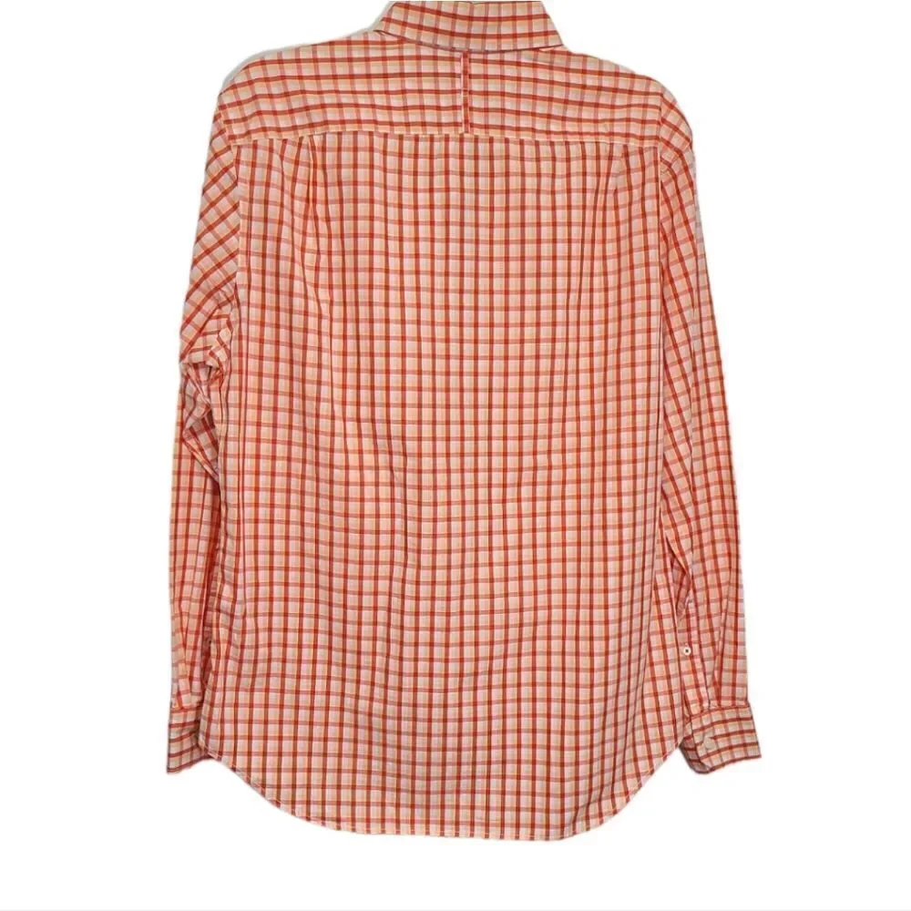 Banana Republic Men's Orange Button Down Cotton‎ Casual Shirt Size Medium